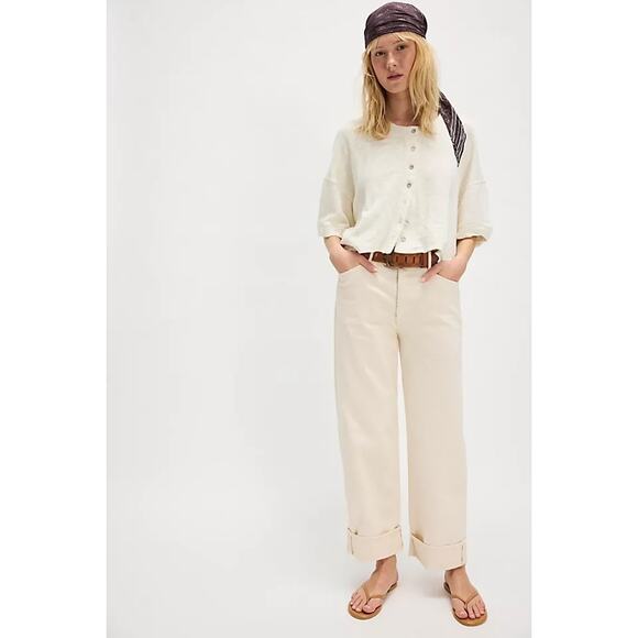 NEW NWT MOTHER Spitfire Ankle Cuff Jean in Act Natural Size 27 - Picture 1 of 6